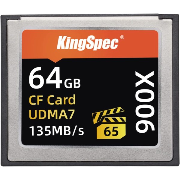 COMPACT FLASH CF CARD 64GB 4K 135MB/s SCHEDA DI MEMORIA VIDEO UDMA7 FOTOGRAFIA