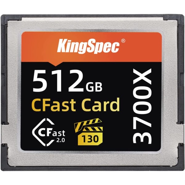 CFAST CARD 2.0 512GB 3700X 550MB/s SCHEDA DI MEMORIA VIDEOMAKER MEMORY CARD