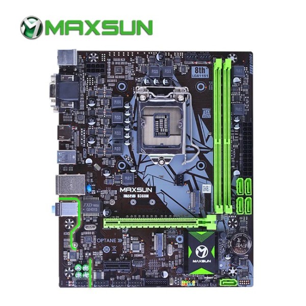 SCHEDA MADRE COMPUTER MICRO-ATX MAXSUN B360M LGA1151DDR4 VGA HDMI  DUAL M.2