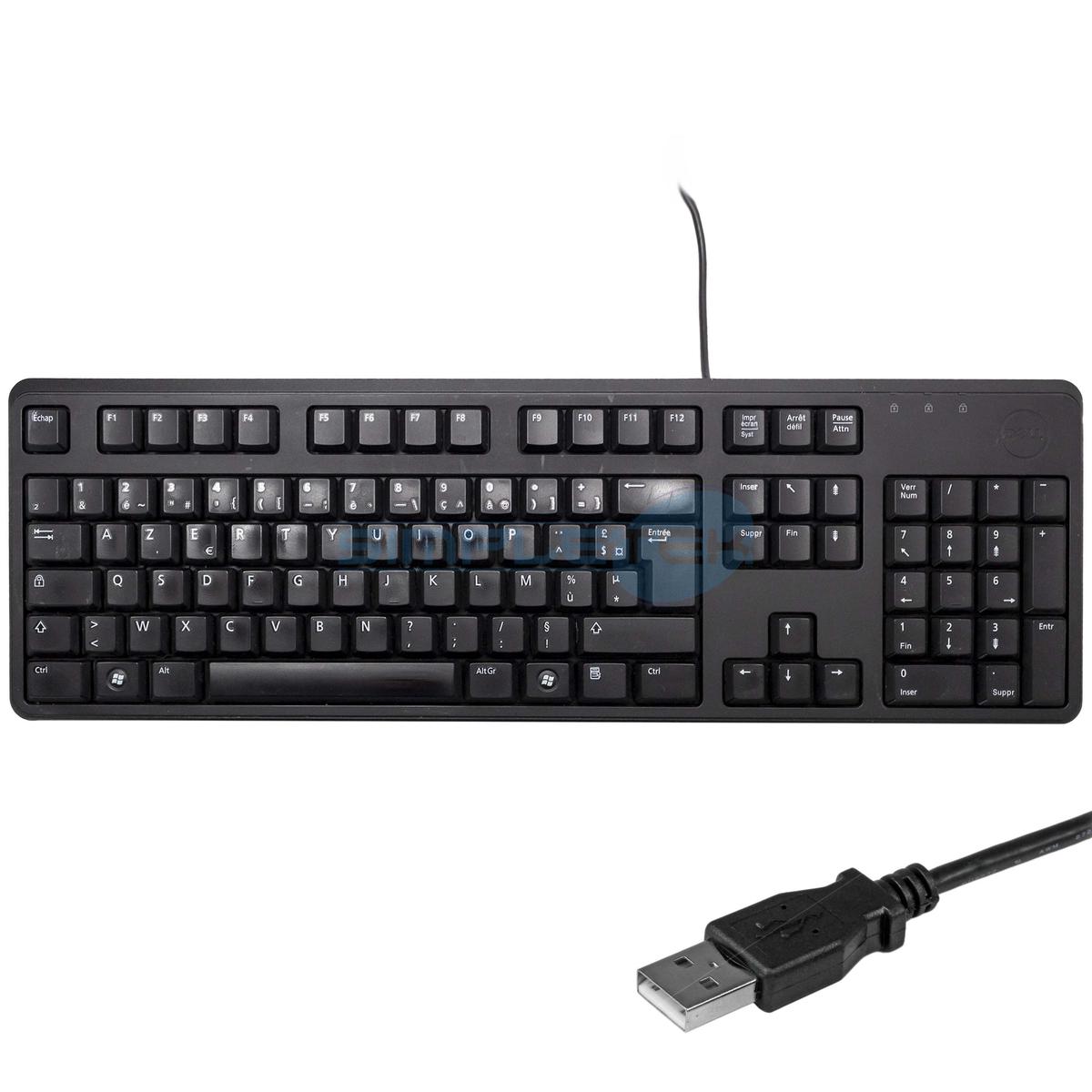 Keyboard Dell SK-8115 0J4629 Layout Fr French Azerty USB With Cable Wired PC - Picture 1 of 3