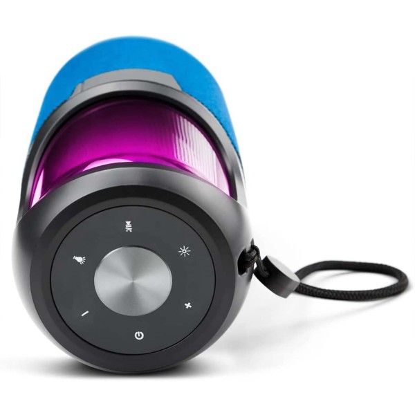 SPEAKER CASSA BLUETOOTH SURROUND 360° RGB CON LUCE IPX5 IMPERMEABILE 2200MAH