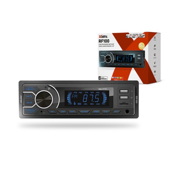 AUTORADIO BLUETOOTH MP3 2 X USB microSD RADIO PER MACCHINA 1DIN CON MICROFONO