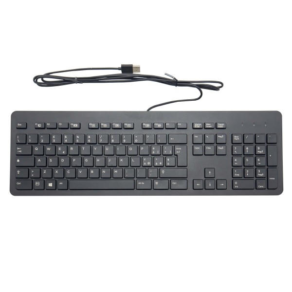 HP TASTIERA ORIGINALE USB CON FILO INTERNAZIONALE QWERTY LAYOUT USA AMERICANO