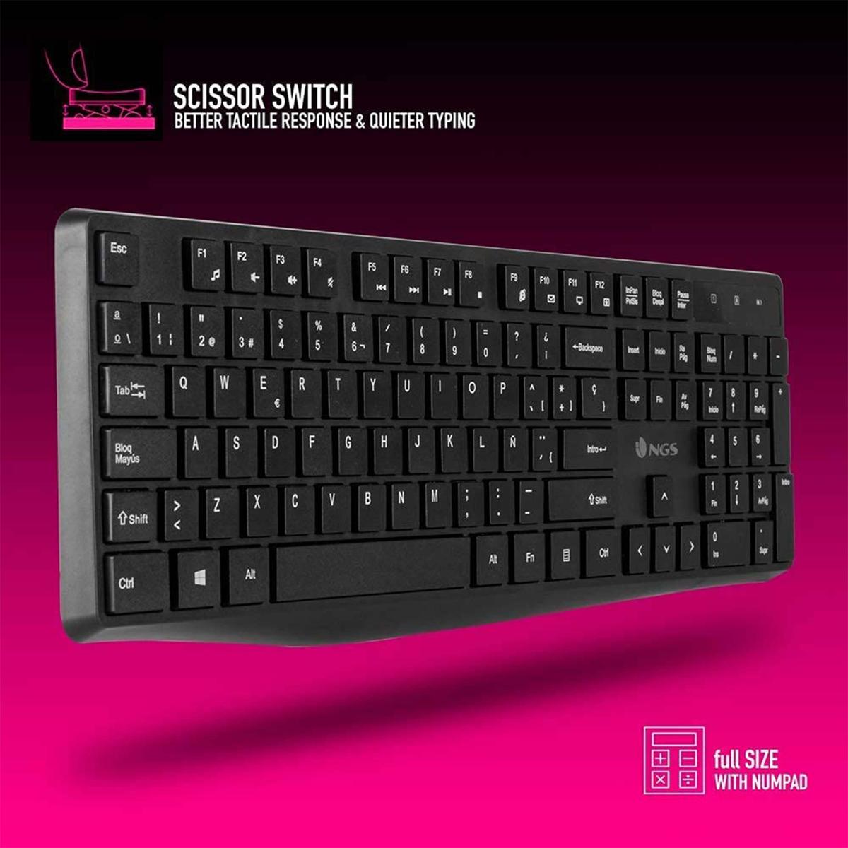 Set Maus E Tastatur Wireless Wifi ohne Kabel M&K Layout Portuguese PT Set PC _ - Bild 4 von 6