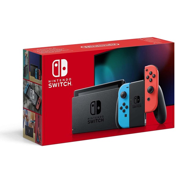 NINTENDO SWITCH 2022 JOYCON BLU ROSSO NEON CONSOLE 6,2" 3 IN 1 DOCK NERA 32GB