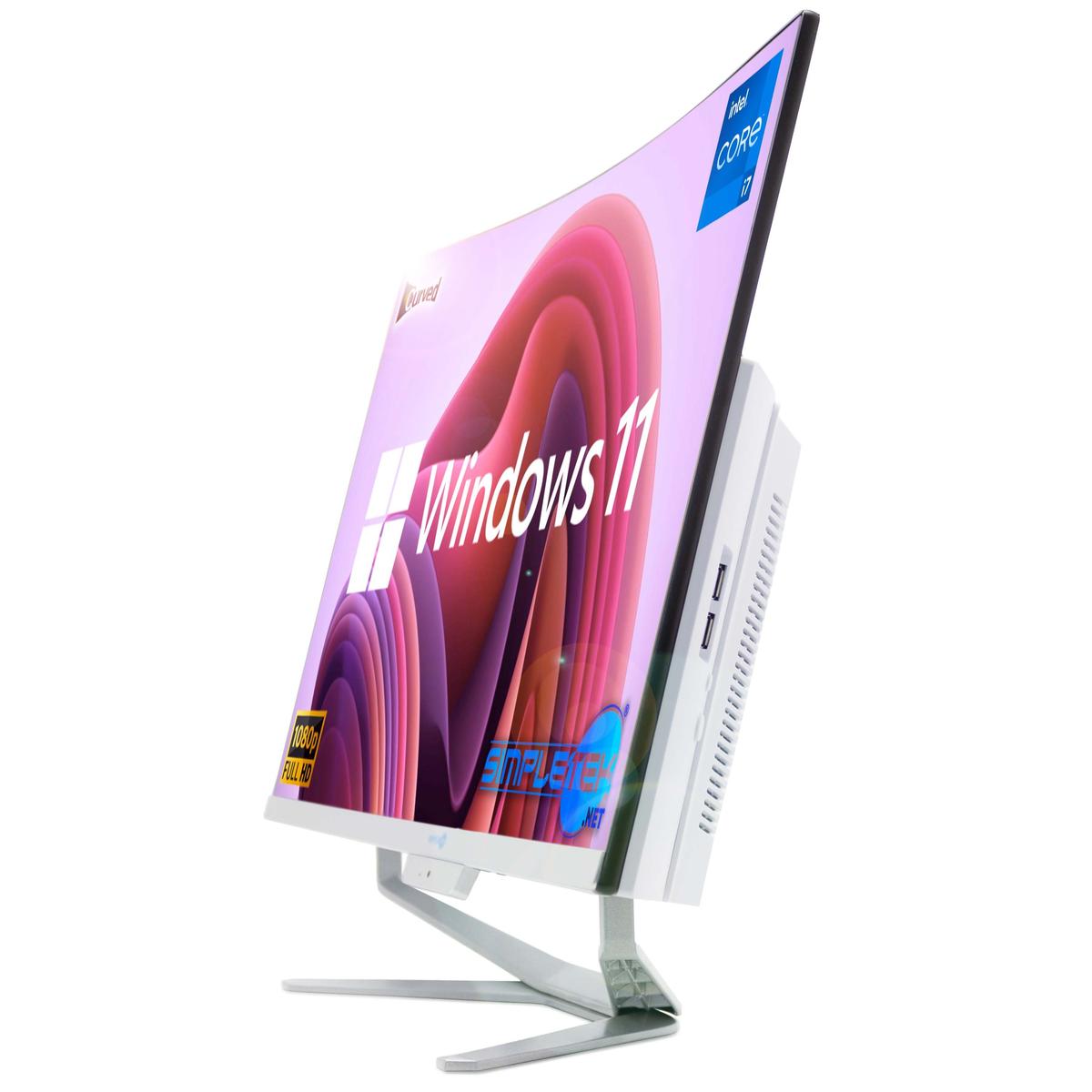 All IN One i7 2.9GHz 27 " FHD Gebogen 8GB SSD 480GB Windows 11 PC Computer Fest - Bild 3 von 7