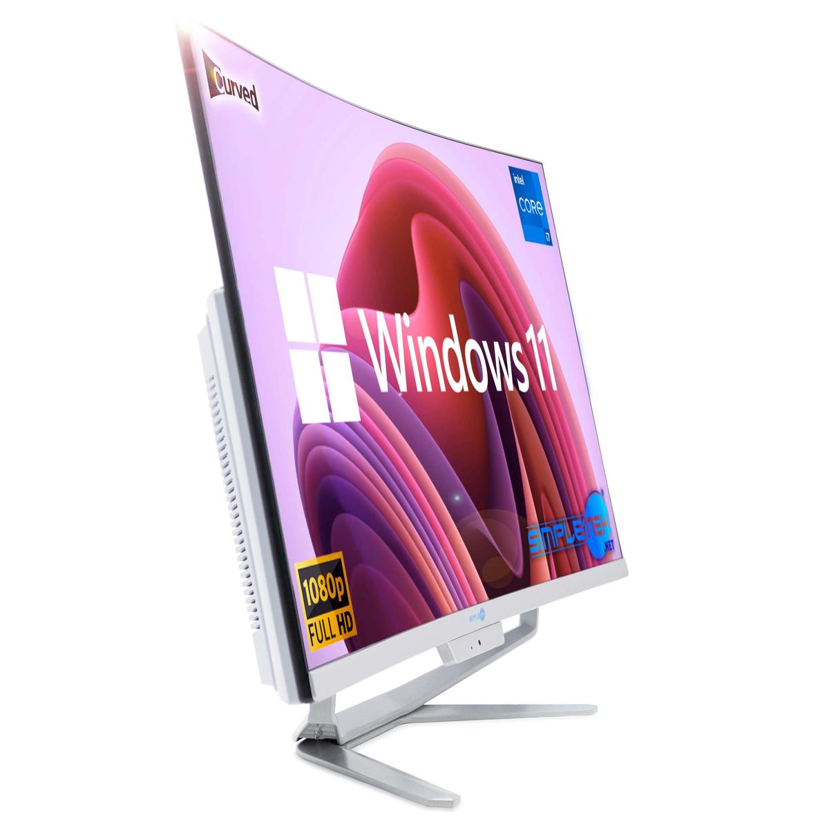 All IN One i7 2.9GHz 27 " FHD Gebogen 8GB SSD 480GB Windows 11 PC Computer Fest - Bild 2 von 7