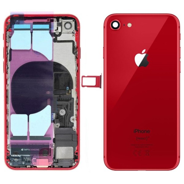 BACK COVER SCOCCA POSTERIORE CASE TELAIO CHASSIS IPHONE 8 RED PRODUCT ORIGINALE