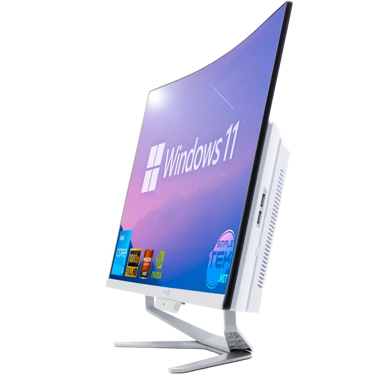 All IN One 27 " FHD Curved i3 6° Gen RAM 8 GB SSD 240 GB Win 11 Desktop Computer - Picture 2 of 8