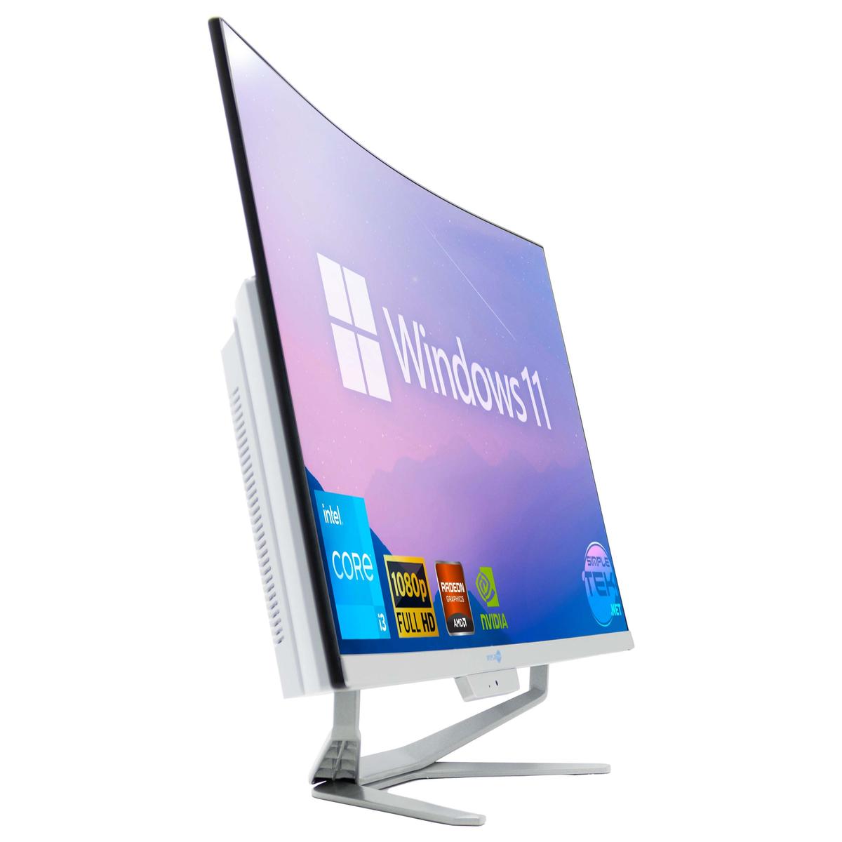 All IN One 27 " FHD Curved i3 6° Gen RAM 8 GB SSD 240 GB Win 11 Desktop Computer - Picture 3 of 8