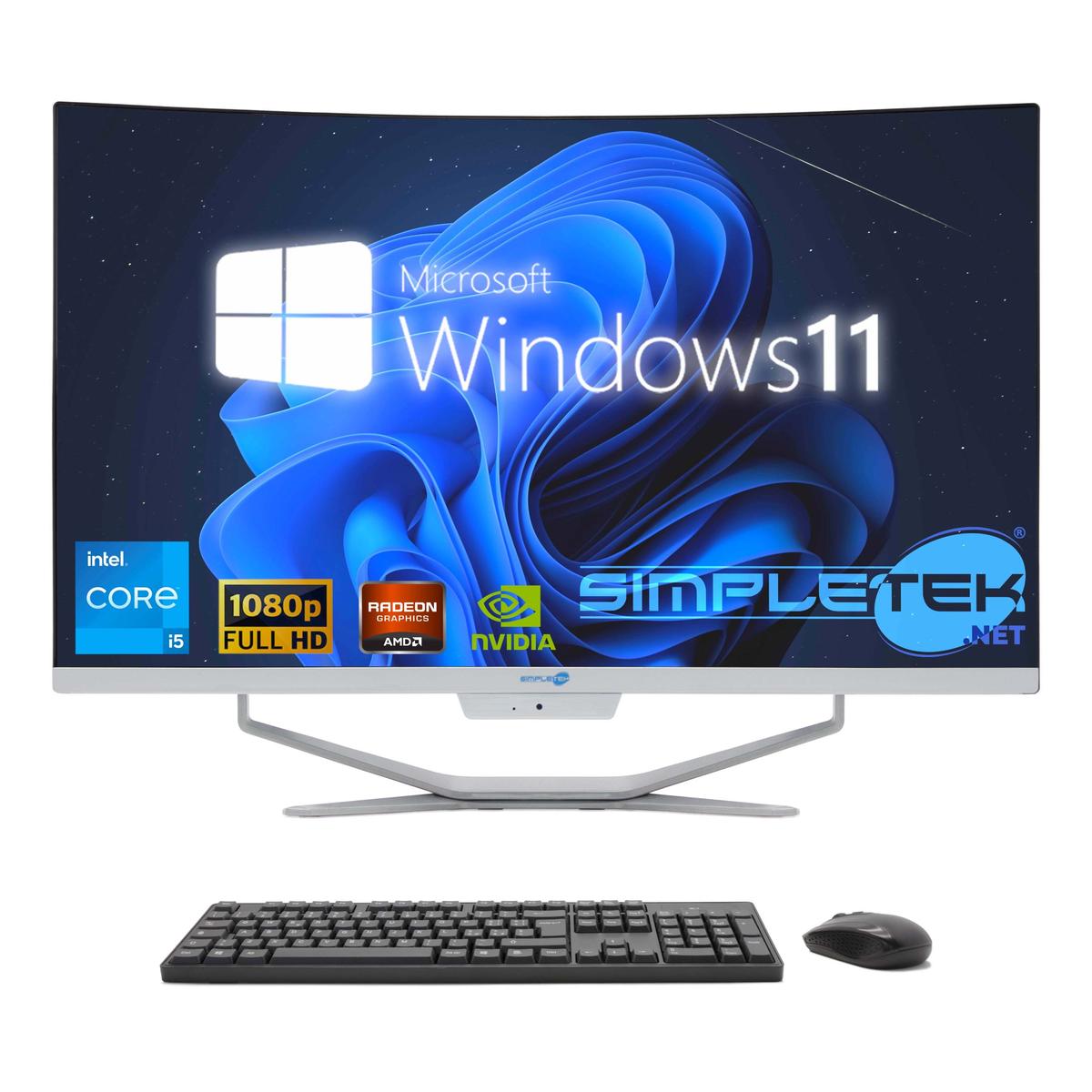 All IN One 27 " FHD Curved i5 6° Gen RAM 8 GB SSD 240 GB Win 11 Desktop Computer - Photo 2 sur 8