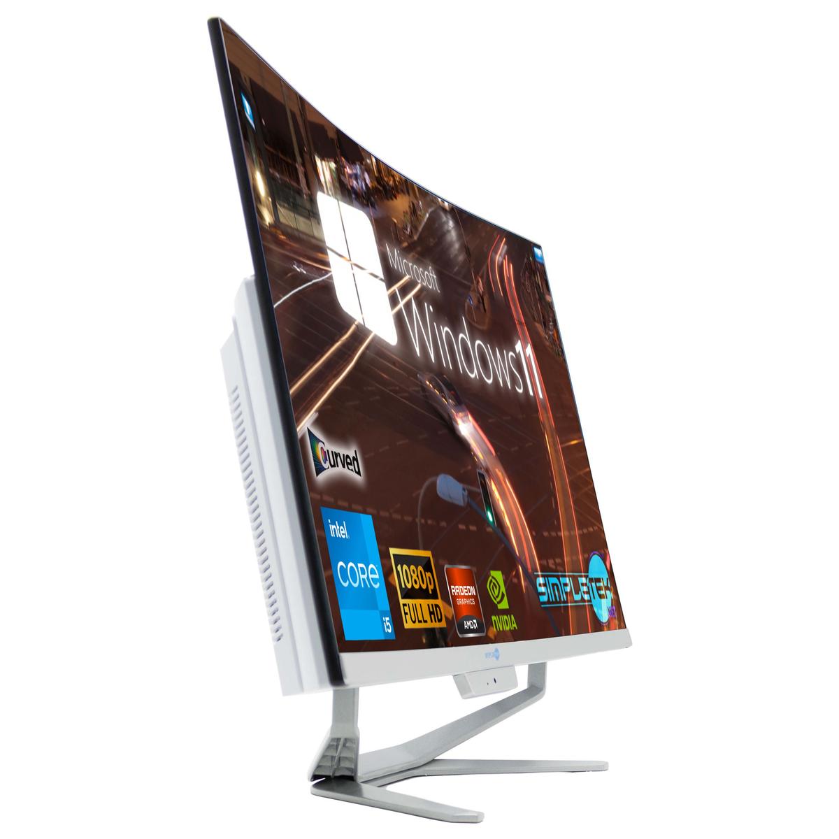 Tout en Un 27 " FHD Courbe i5 8 Gen RAM 8 Go SSD 240 Go Victoire 11 PC De Bureau