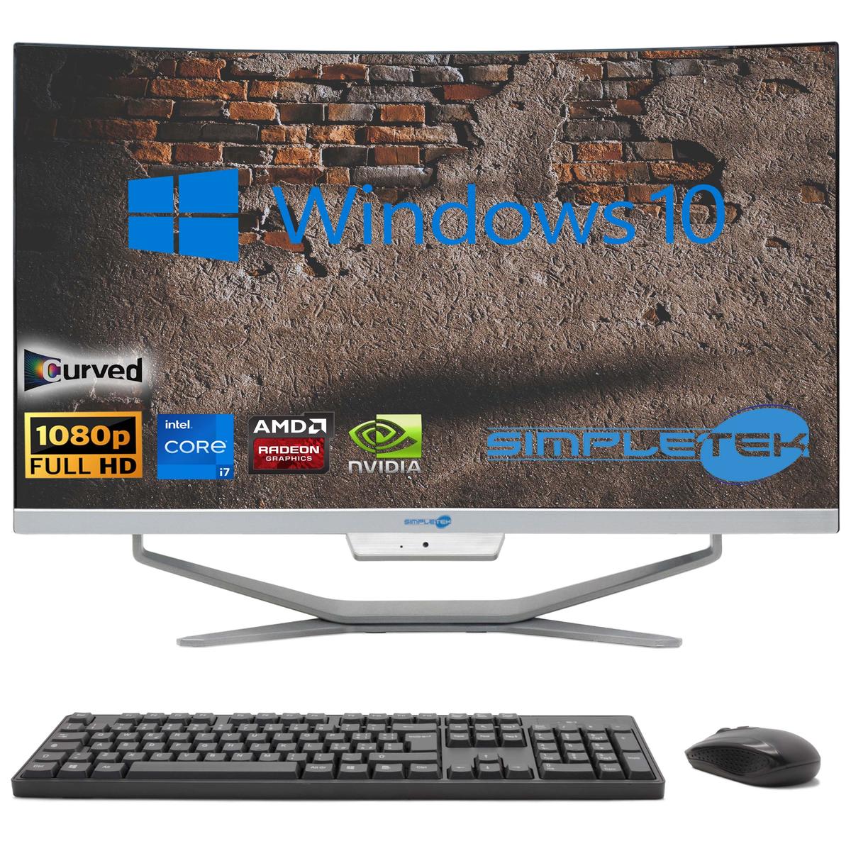 All IN One I7 6° Gen.24 " Gebogen Win 10 RAM 8GB SSD 240GB PC Festnetz Editing - Bild 1 von 8