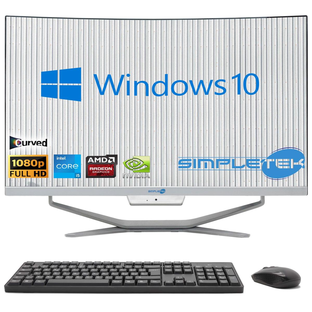 All IN One I5 8° Gen 24 " Curved Win 10 RAM 16GB SSD 480GB PC Drive Editing