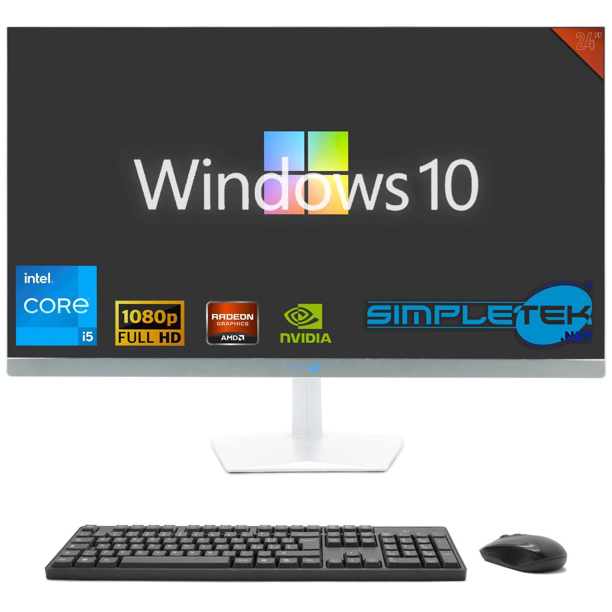 Tout En Un I5 24" Windows 10 Ram 16 Go Ssd 480Go Ordinateur Fixe Édition Gaming