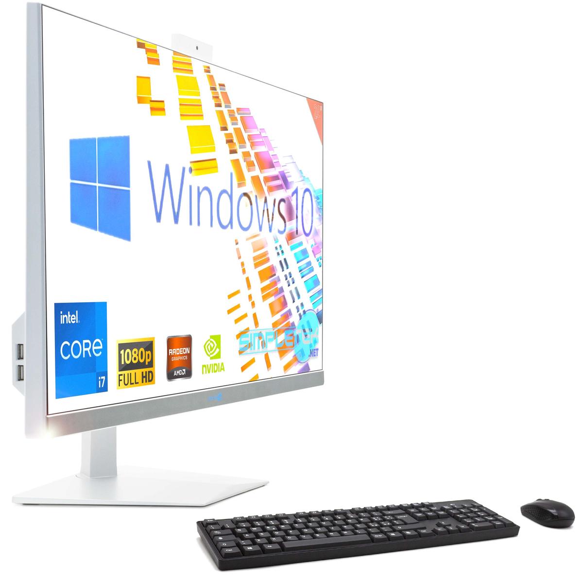 Tout en Un I7 24 " Windows 10 RAM 8 Go SSD 120 Go Ordinateur Fixe Editing Partie - Photo 3/11