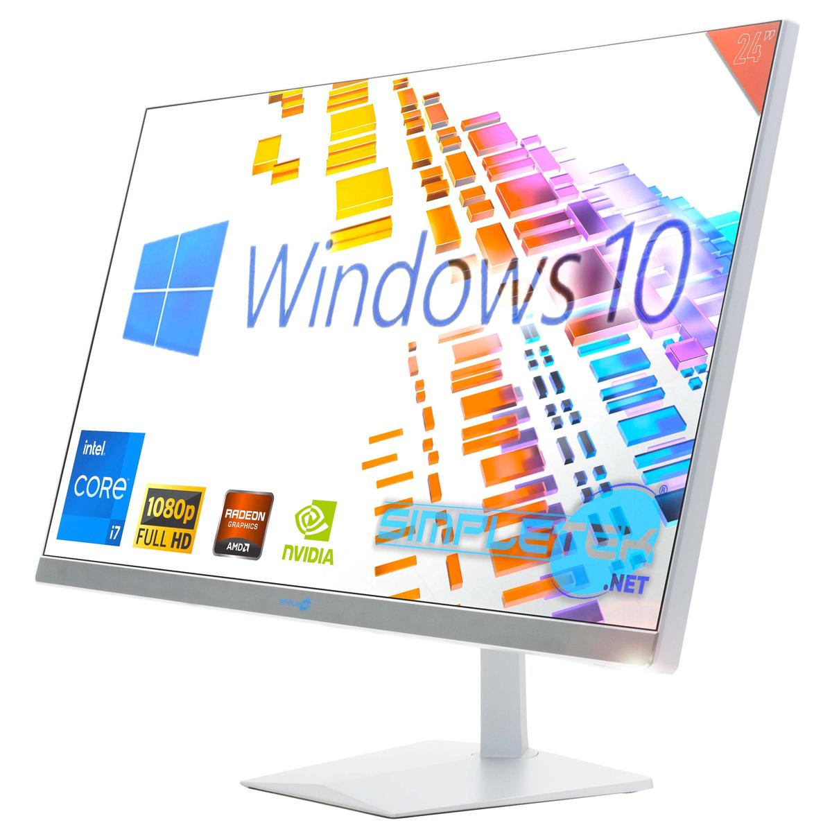 Tout en Un I7 24 " Windows 10 RAM 8 Go SSD 240 Go Ordinateur Fixe Editing Partie