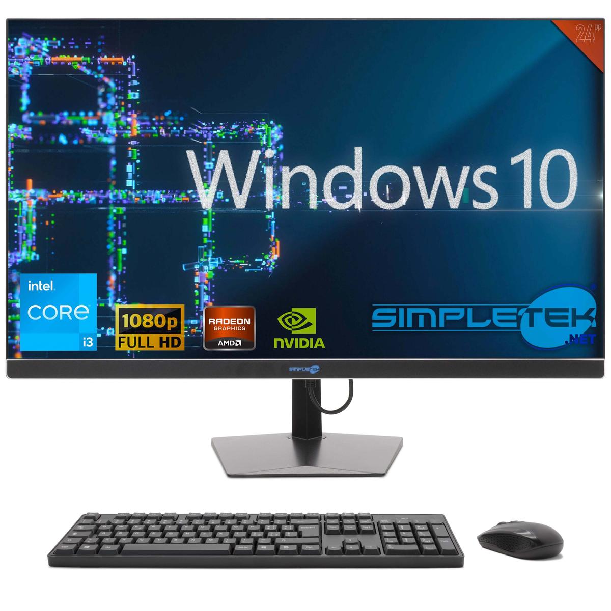 Tout en Un I3 24 " Windows 10 RAM 8 Go SSD 240 Go Ordinateur Fixe Editing Jeu - Photo 2/11
