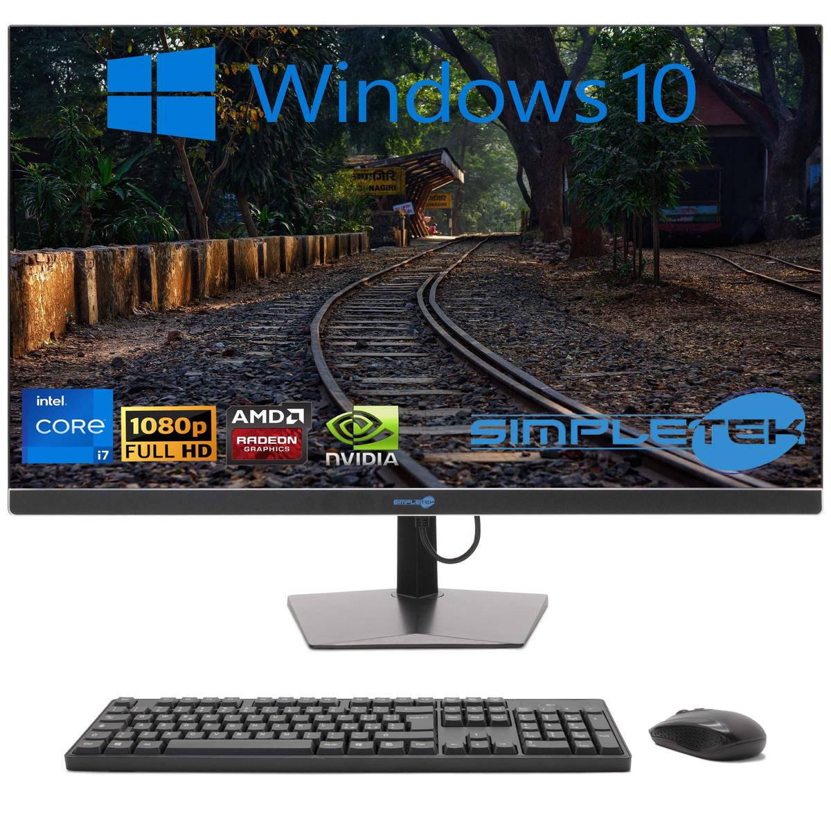 Tout en Un I7 27 " Windows 10 RAM 8 Go SSD 120 Go Ordinateur Fixe Editing Jeu - Photo 2/11
