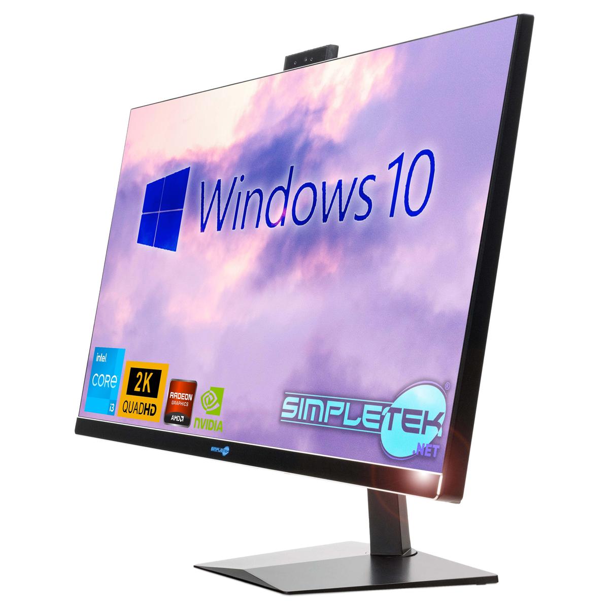 Tout en Un i3 27 " 2K Windows 10 RAM 8 Go SSD 120 Go Ordinateur PC Fixe Gaming