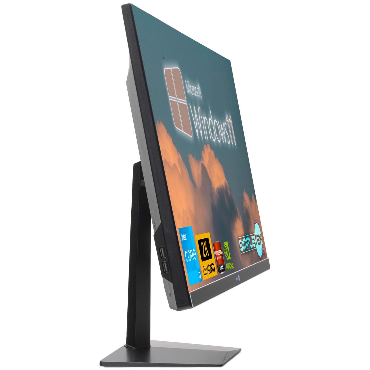 Tout En Un I3 27" 2K Windows 11 Ram 8 Go Ssd 120 Go Pc Ordinateur Fixe Gaming - Photo 2/11