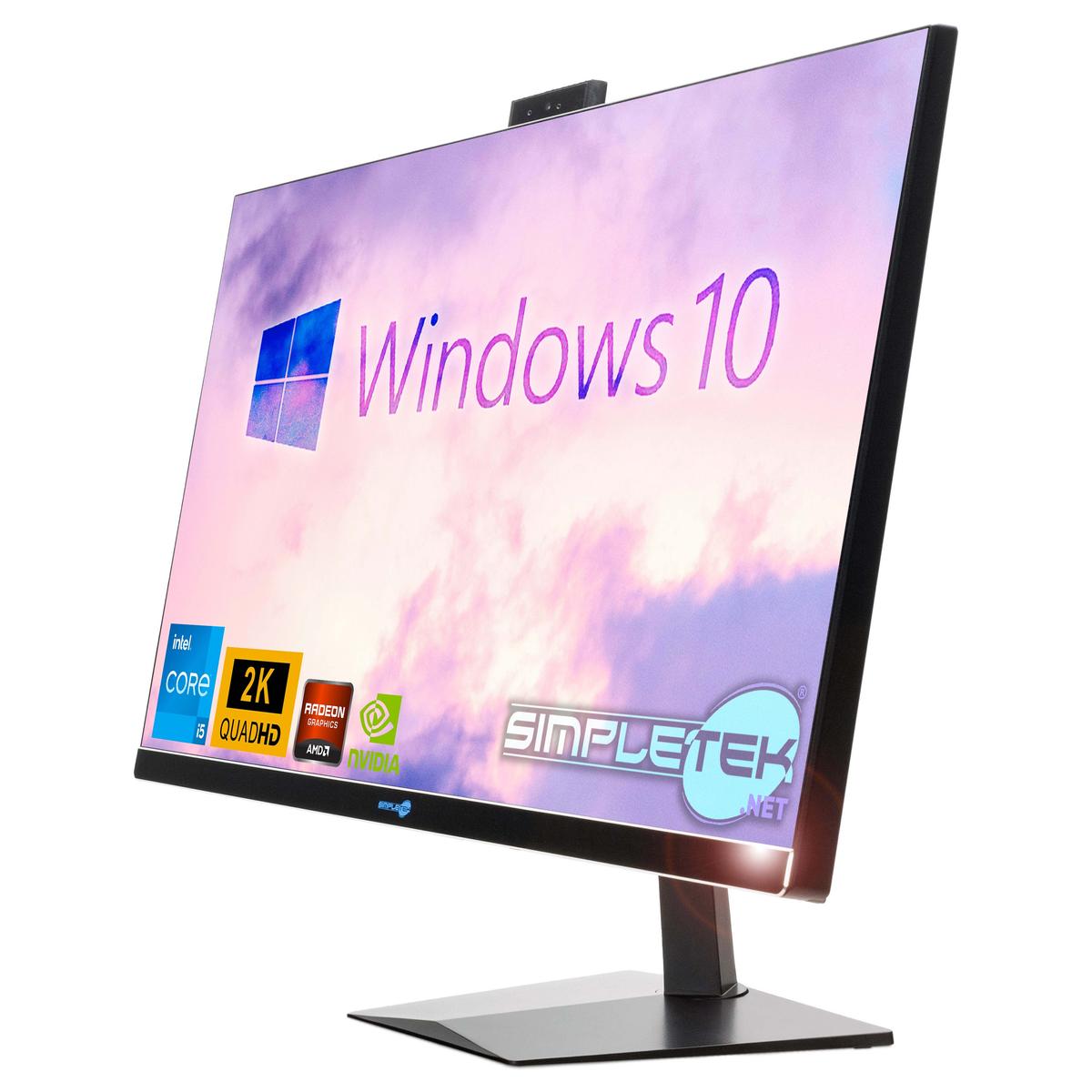 Tout en Un i5 27 " 2K Windows 10 RAM 8 Go SSD 240 Ordinateur Personnel Fixe Jeux
