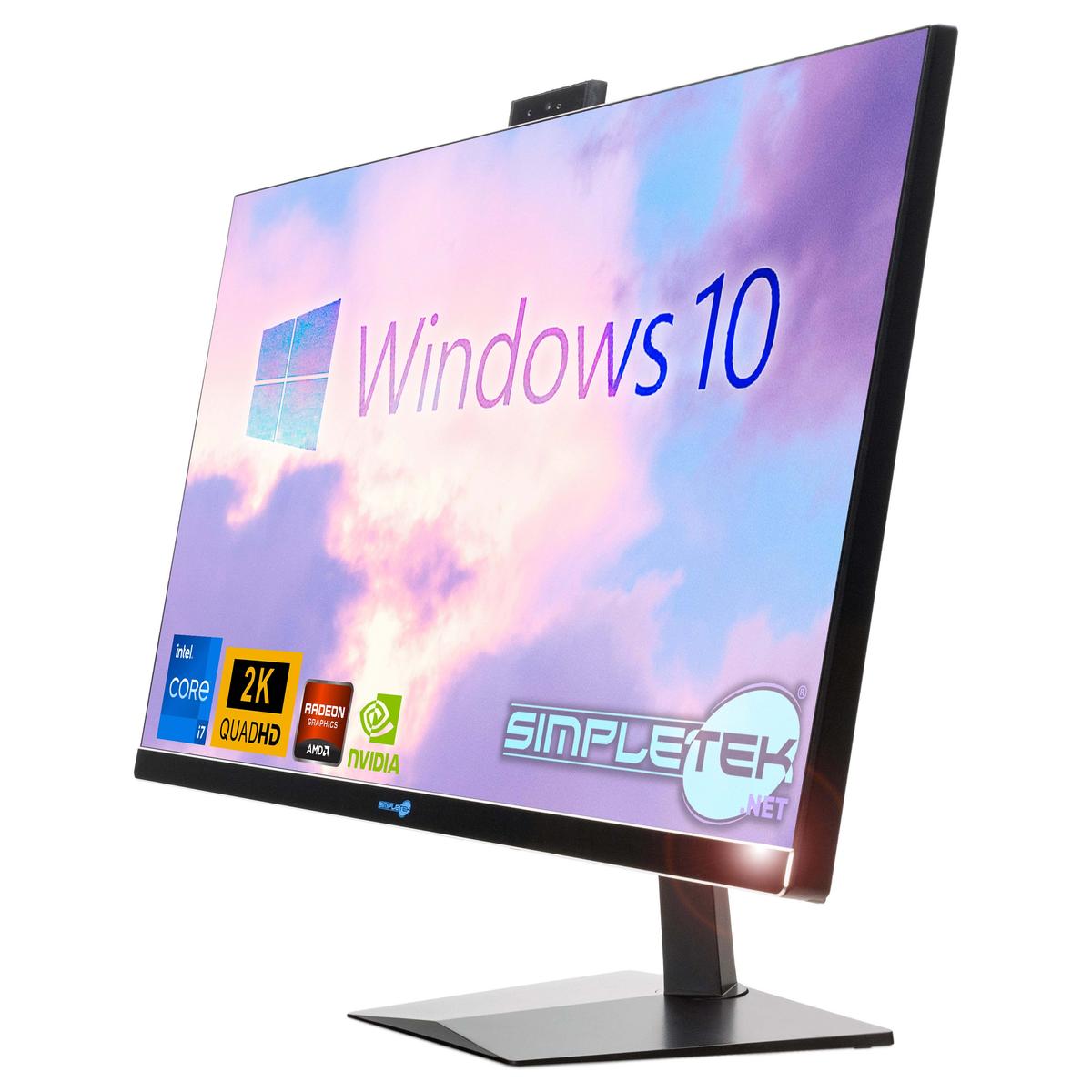 Tout en Un i7 27 " 2K Windows 10 RAM 8 Go SSD 240 Ordinateur Personnel Fixe Jeux