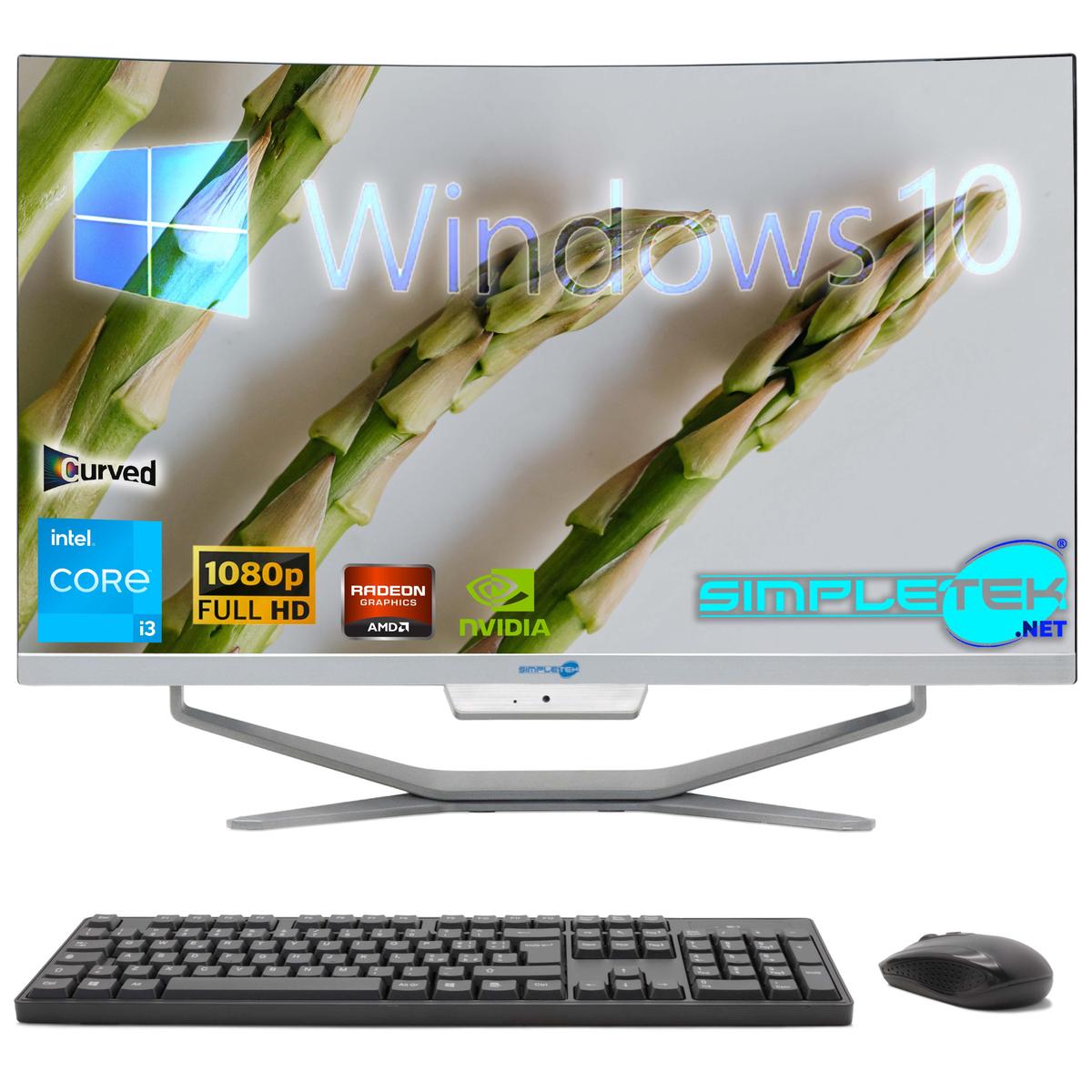 Tout en Un i3 24 " en Courbe Windows 10 RAM 8 Go SSD 240 Go Ordinateur de Bureau - Photo 2/9