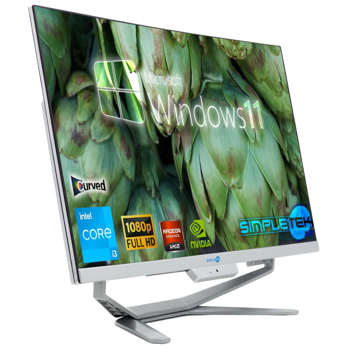 Tout En Un I3 24" Courbe Windows 11 Ram 16 Go Ssd 480 Go Pc Fixe Édition Gaming