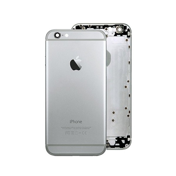 CHASSIS BODY BACK COVER CASE RICAMBIO PER IPHONE 6 SILVER GRIGIO 100% QUALITA'