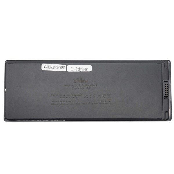 BATTERIA A1185 COMPATIBILE APPLE MACBOOK 13" UNIBODY NERO NERA 5000MAH A1181