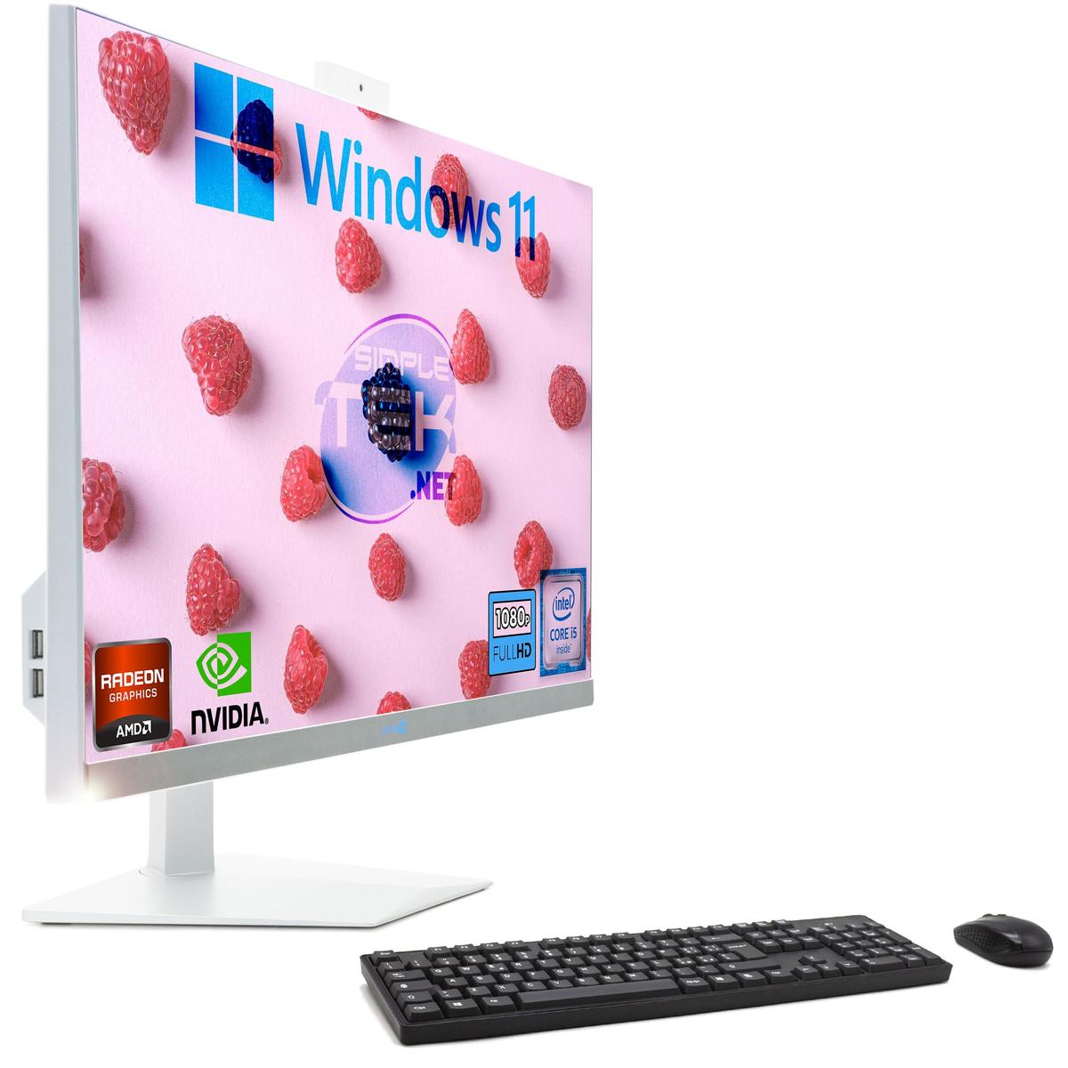 All IN One i5 27 " FHD Win 11 RAM 8GB SSD 120GB Desktop Computer Gaming Editing