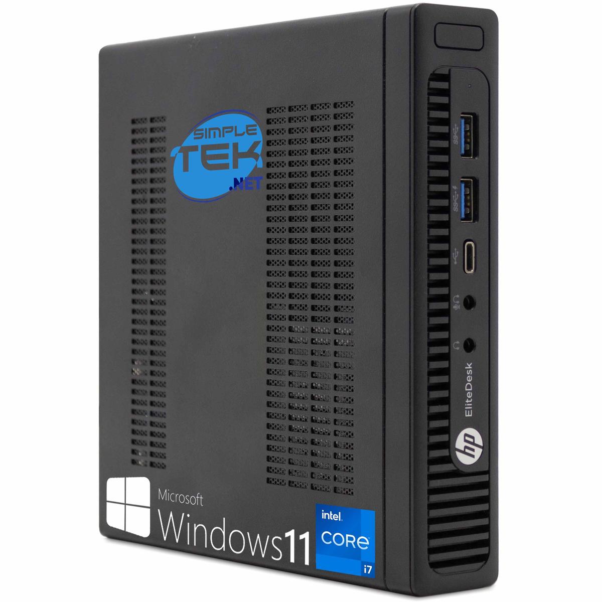 Pc Desktop Fixe Mini Nuc Hp 800 G2 I7 6700 Windows 11 8 Go Ssd 240 Go M.2 120 Go