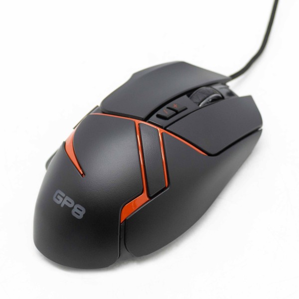 MOUSE DA GAMING RGB COLORATO CON 8 PULSANTI CABLATO USB ROSSO PROGRAMMABILE PC