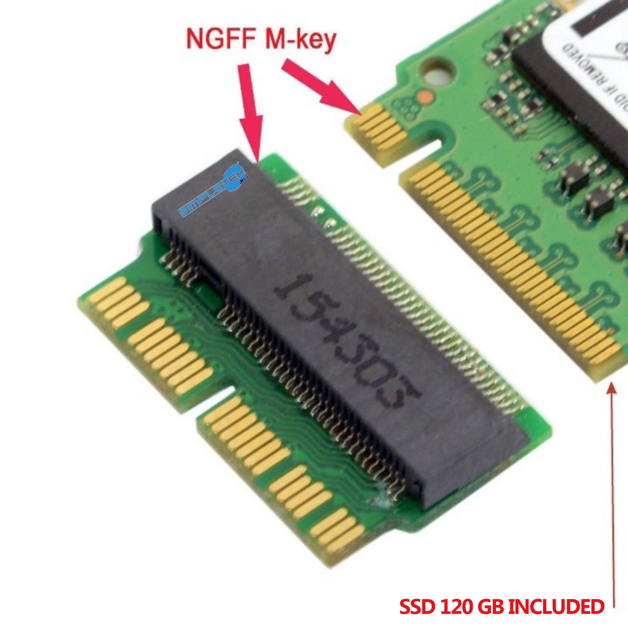 SSD 120 Go + Adaptateur De M.2 SATA Ngff À Macbook A1465 A1466 A1502 - Photo 4/5